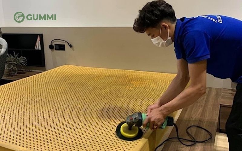 Quy trình cách mài nệm cao su bằng máy mài chuyên dụng