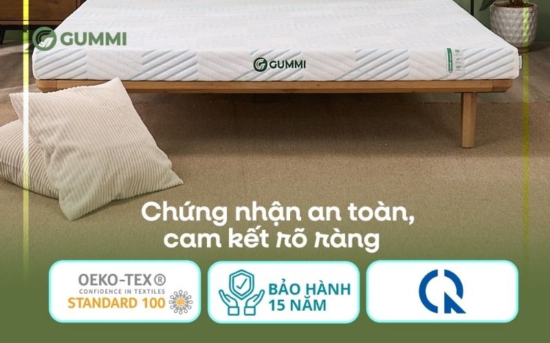 Ưu tiên đệm có chứng nhận an toàn và tiêu chuẩn rõ ràng