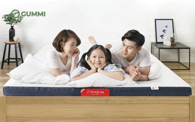 Nệm 2mx2m2 rộng rãi cho gia đình ngủ chung thoải mái