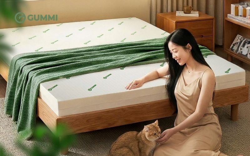 Đệm cao su là dòng nệm được ưa chuộng nhờ khả năng đàn hồi vượt trội và độ bền lâu dài