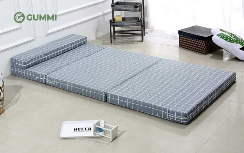 Kích thước nệm gấp phù hợp với không gian nhỏ gọn