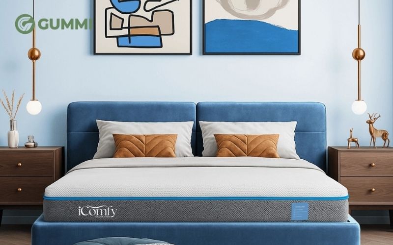 Nệm foam iComfy Coolax massage băng tuyết mát lạnh dày 15cm