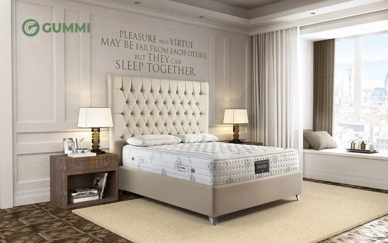 Nệm 40cm dày dặn, tăng tính thẩm mỹ cho phòng ngủ