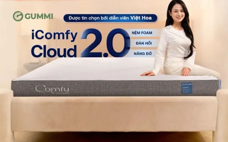 Top 12 mẫu đệm khách sạn 4 sao chất lượng được ưa chuộng 8 Nệm foam Comfy Cloud 2.0