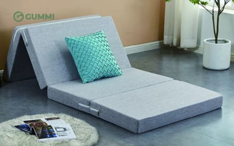 Nệm gấp 4 phù hợp với không gian nhỏ gọn
