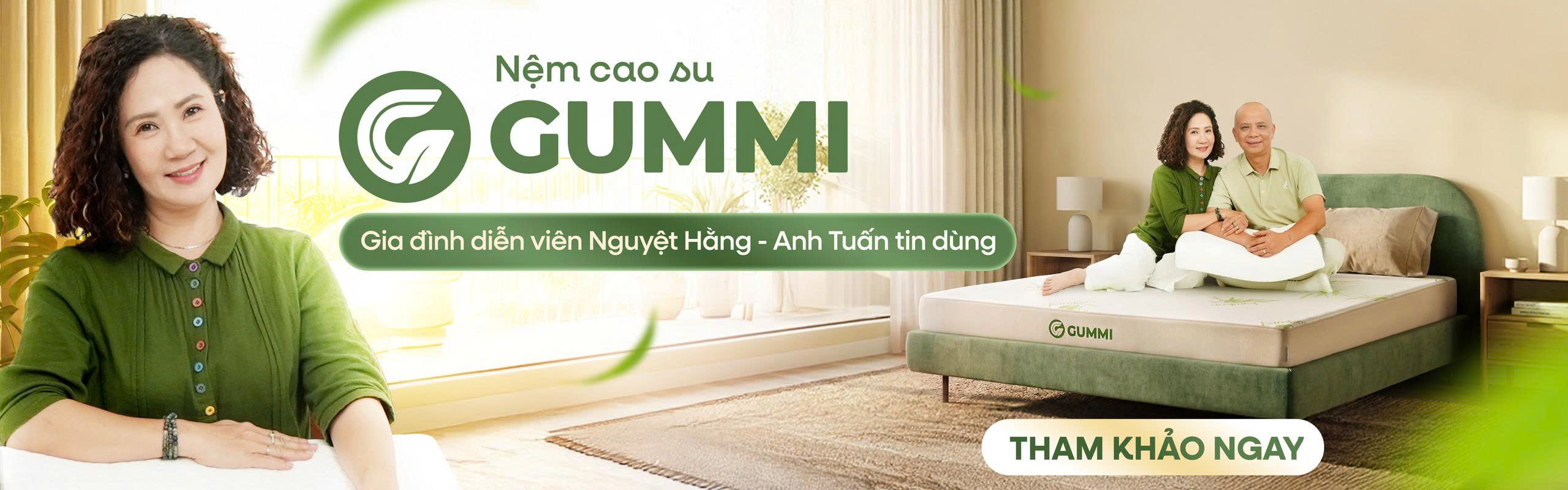 Nghệ sĩ Nguyệt Hằng tin tưởng chọn nệm Gummi Hybrid