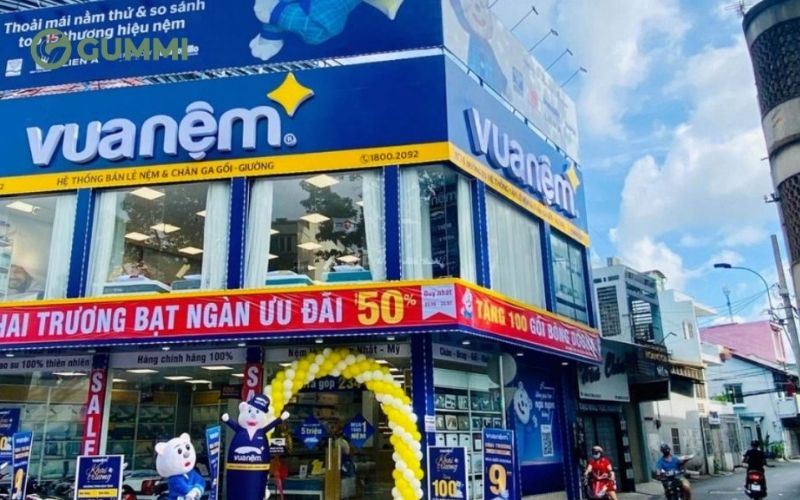 Vua Nệm có hệ thống showroom với hơn 180 cửa hàng trên toàn quốc