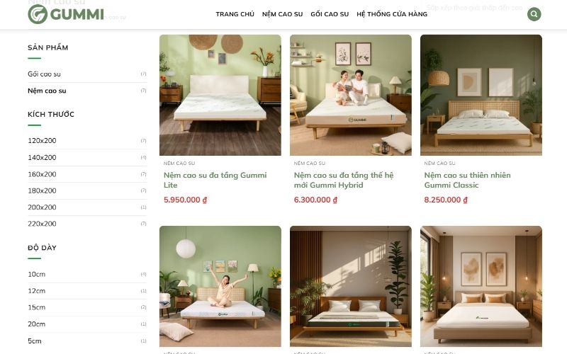 Gummi - Lựa chọn mua nệm online tiện lợi tại Khánh Hòa