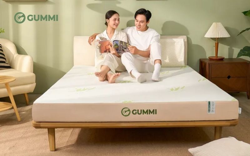 Nệm cao su thiên nhiên Gummi thoáng khí và nâng đỡ tốt