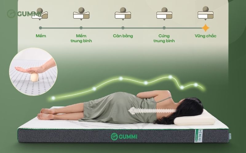 Top 10 cửa hàng nệm Đắk Lắk giá tốt, giao hàng tận nơi 3 Nệm Gummi nâng đỡ cột sống tốt