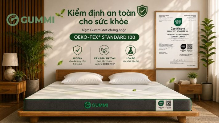 Nệm Gummi đạt chứng nhận OEKO-TEX® Standard 100