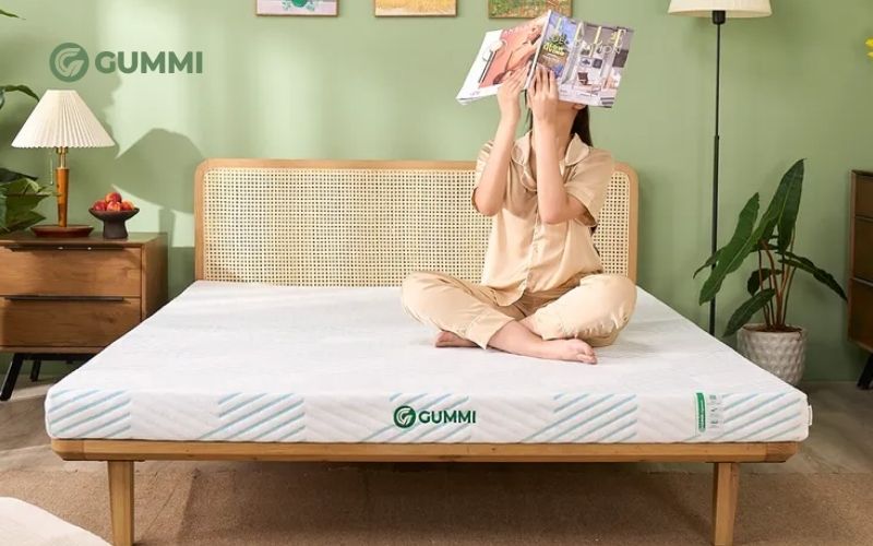 Nệm mùa hè Gummi Signature cao su trà xanh