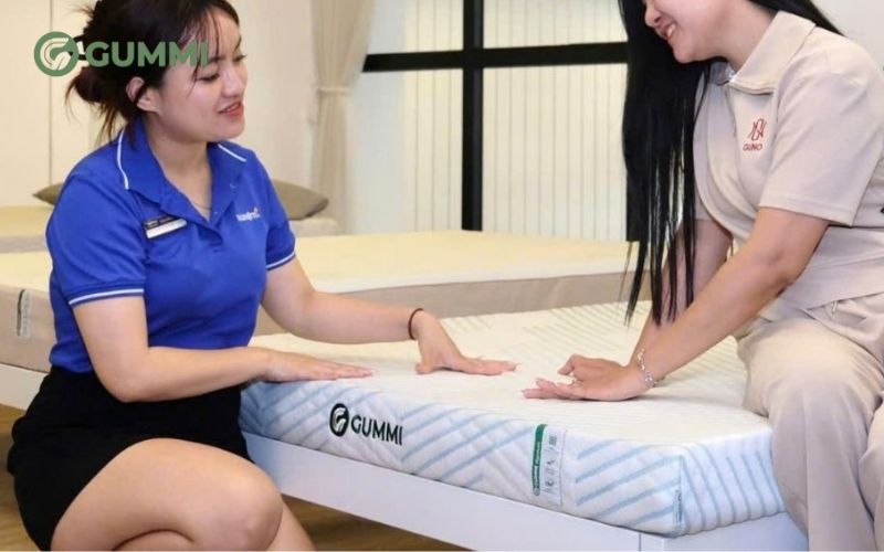 Top 10 cửa hàng nệm Bắc Giang uy tín, chất lượng 2 Nệm Gummi làm từ cao su 100% thiên nhiên kết hợp các vật liệu tự nhiên rất an toàn, thân thiện với sức khoẻ người dùng