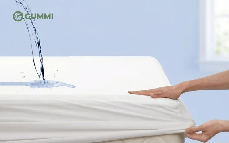 Nệm chống thấm cho bé giúp hạn chế chất lỏng và vết bẩn thấm vào lõi nệm