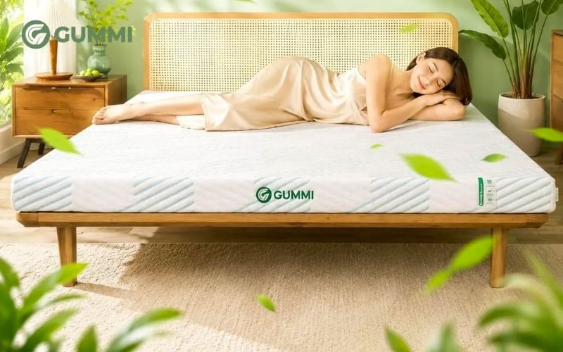 Nệm cao su thiên nhiên trà xanh Gummi Signature