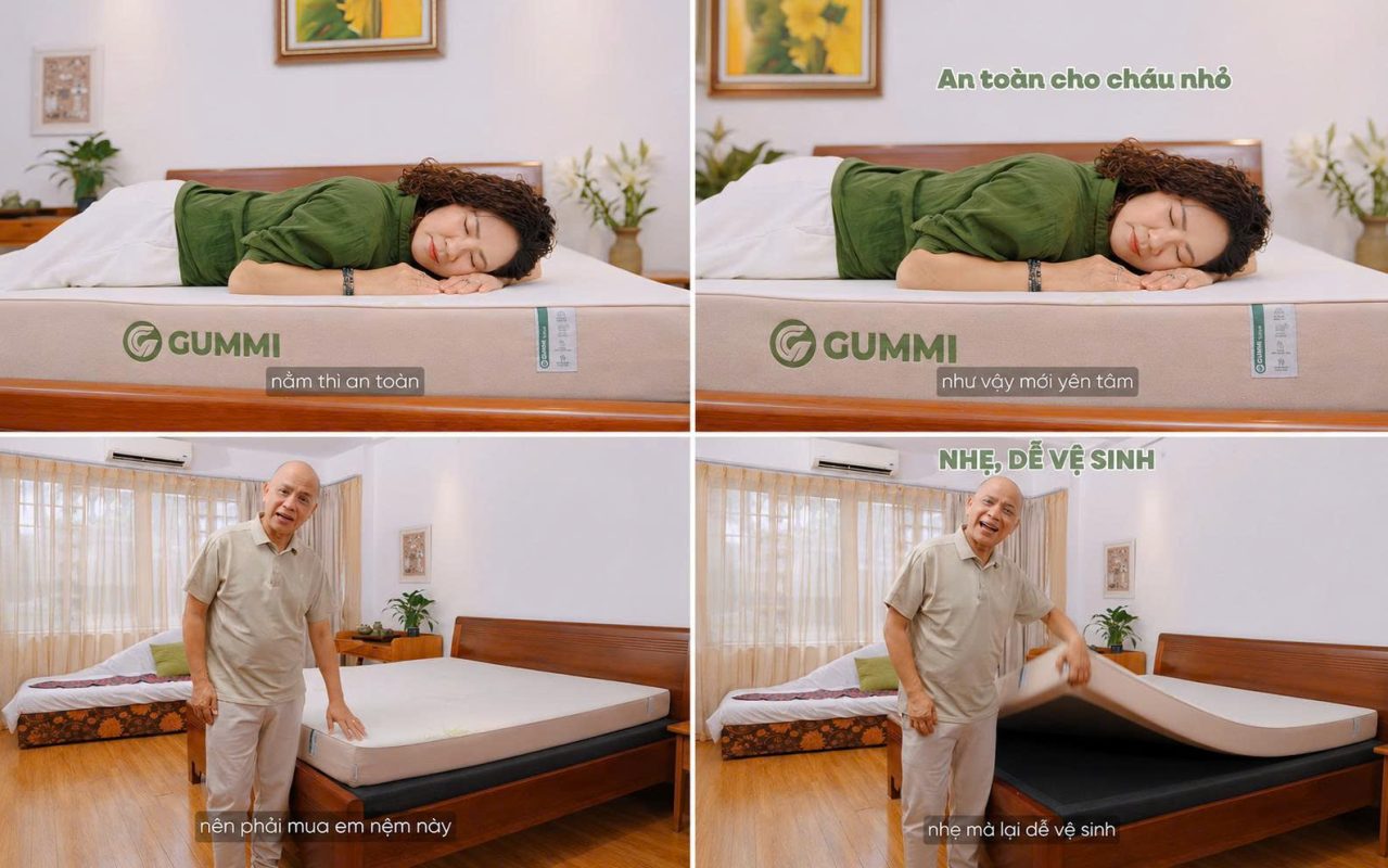 Gummi Hybrid chăm sóc giấc ngủ cho gia đình nhiều thế hệ

