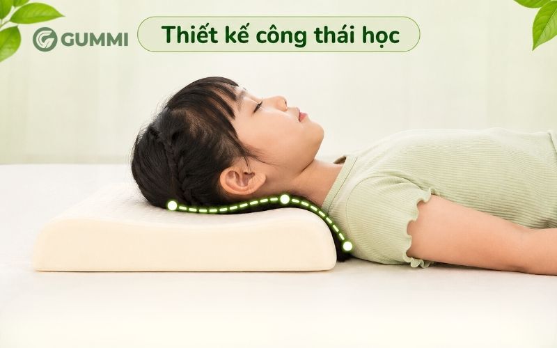 Gối cao su trẻ em Gummi Pudding 100% thiên nhiên – lựa chọn nâng đỡ phù hợp cho trẻ từ 3 tuổi