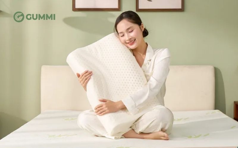 Gối ngủ cao su thiên nhiên Gummi hỗ trợ giấc ngủ trọn vẹn