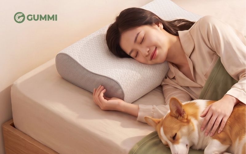 Gối phù hợp tạo cảm giác dễ chịu khi ngủ