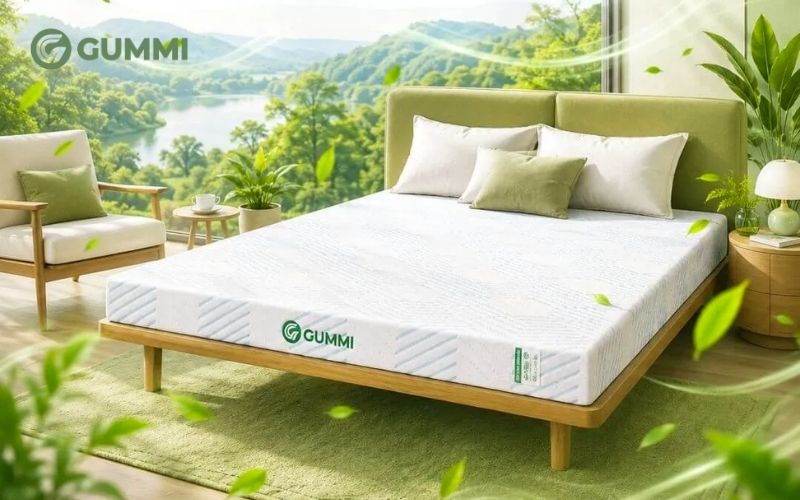 Nệm cao su thiên nhiên Gummi có độ đàn hồi và nâng đỡ ổn định